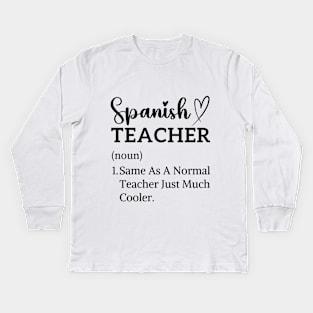 cute thank you for assistant spanish teacher appreciation Kids Long Sleeve T-Shirt